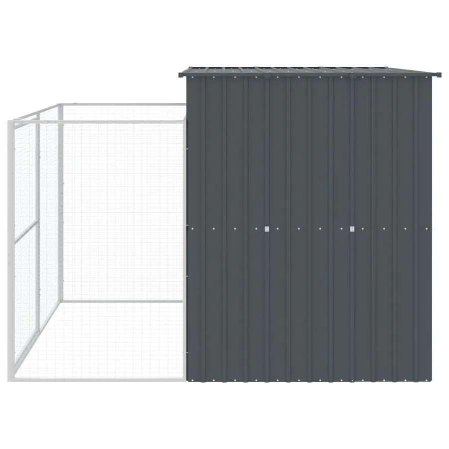 Niche pour chien avec cour anthracite 214x253x181 cm - 5