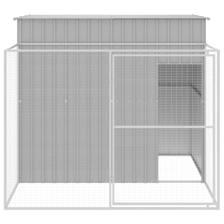 Niche pour chien avec cour gris clair 214x253x181 cm - 3