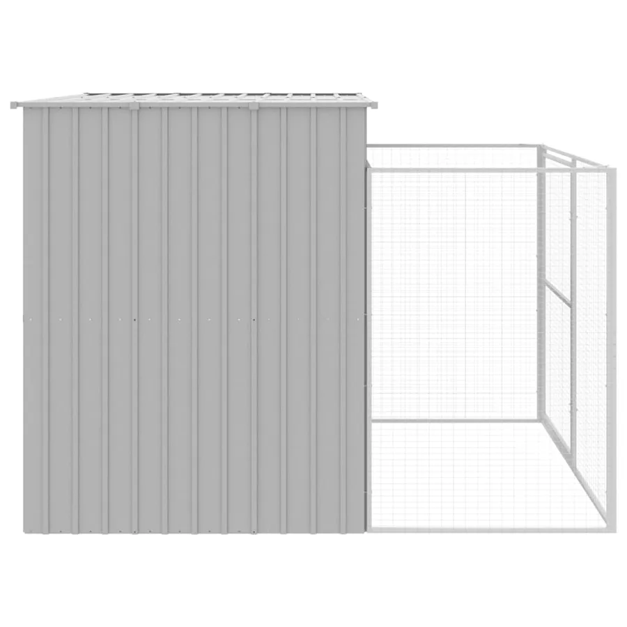 Niche pour chien avec cour gris clair 214x253x181 cm - 4