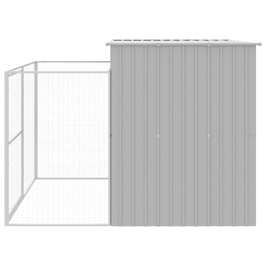 Niche pour chien avec cour gris clair 214x253x181 cm - 5