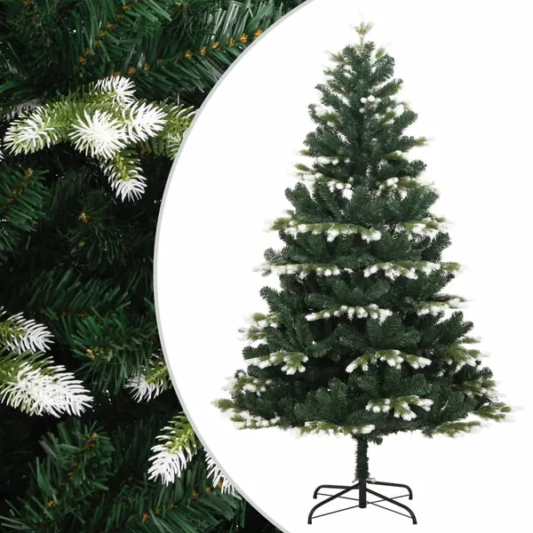 Sapin de Noël artificiel à charnières avec neige floquée 240 cm