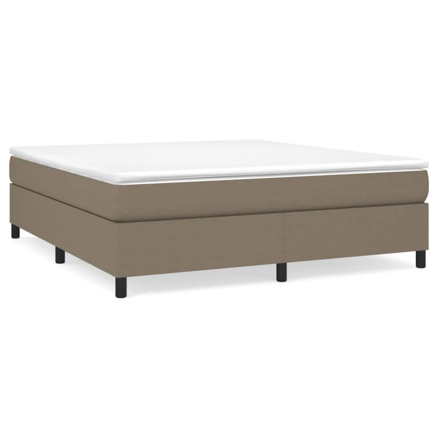 Sommier à lattes de lit avec matelas Taupe 180x200 cm Tissu - 2