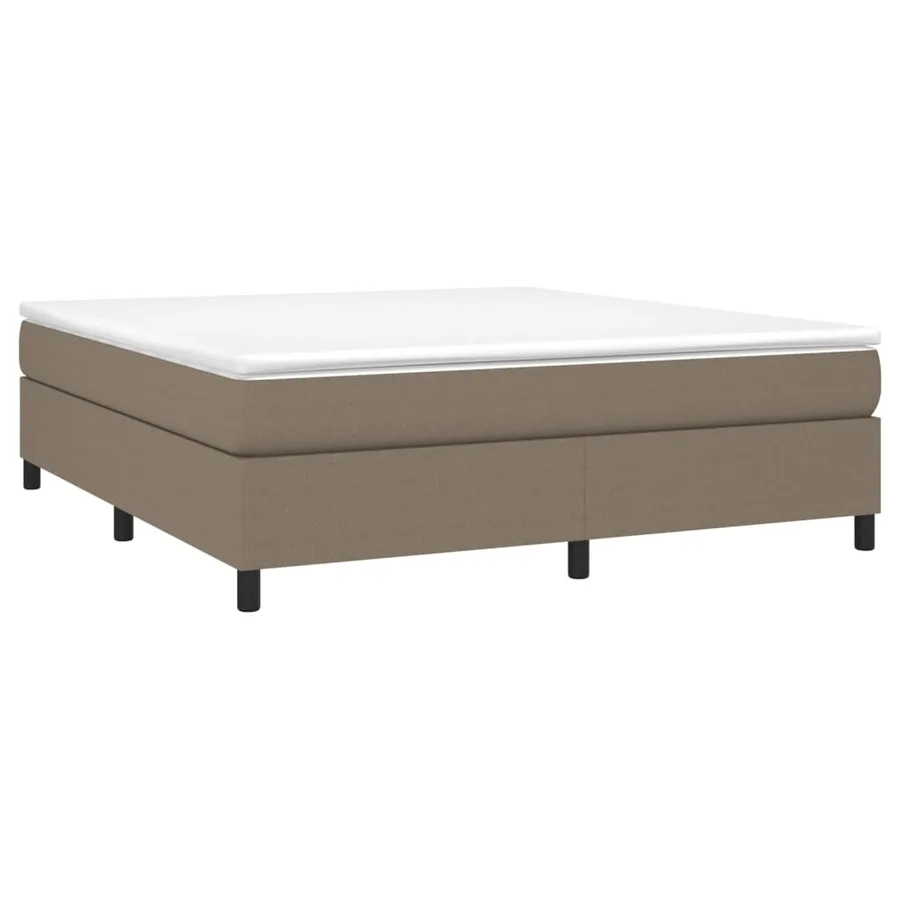 Sommier à lattes de lit avec matelas Taupe 180x200 cm Tissu - 3