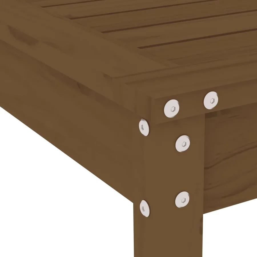 Ensemble à manger de jardin 5pcs marron miel bois pin massif - 7