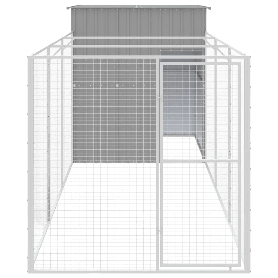 Niche pour chien avec cour gris clair 165x455x181 cm - 3