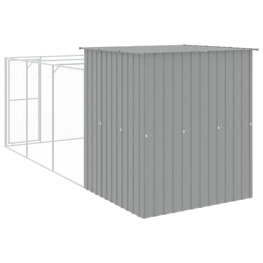 Niche pour chien avec cour gris clair 165x455x181 cm - 5
