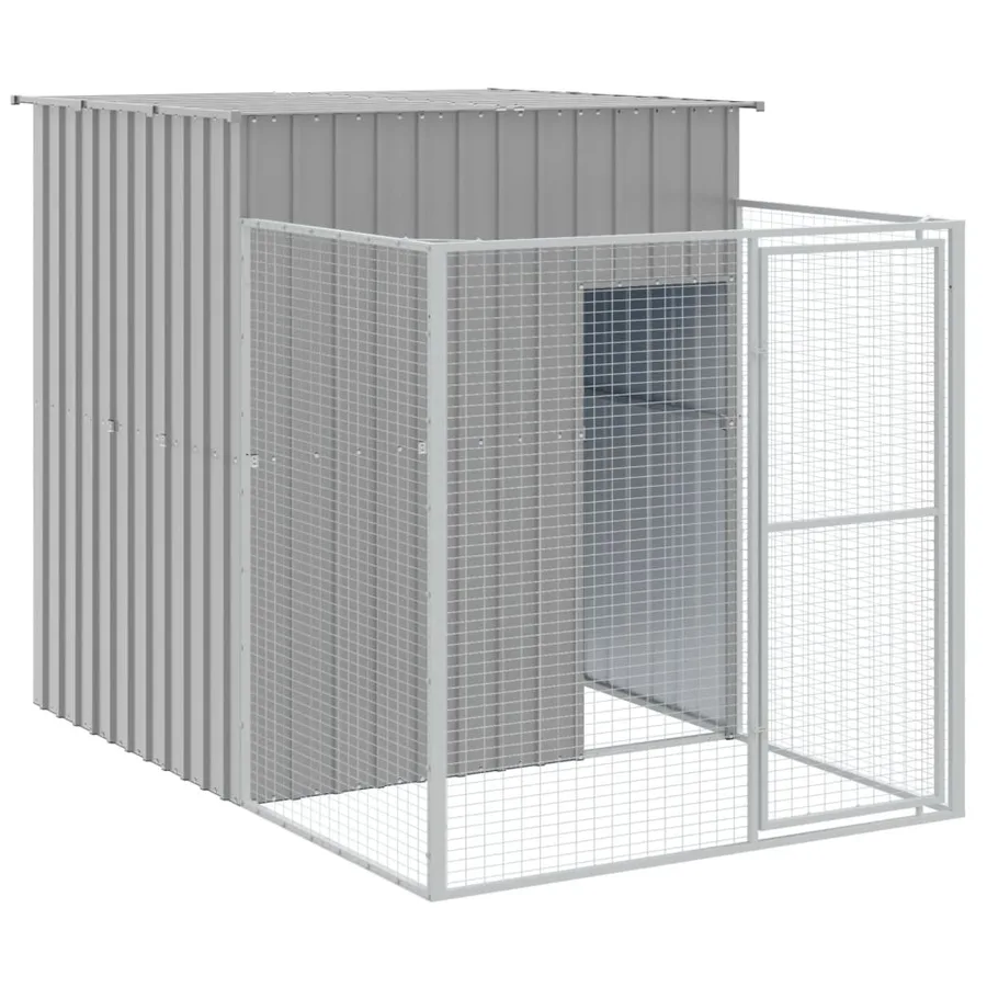 Niche pour chien avec cour gris clair 165x455x181 cm - 6