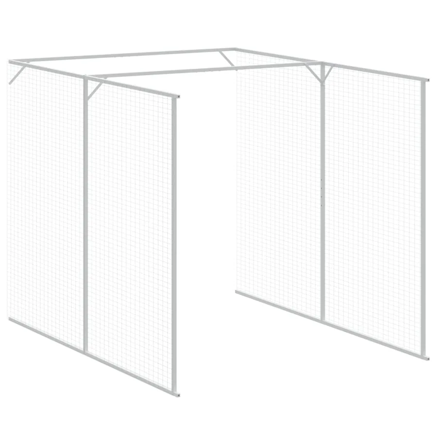 Niche pour chien avec cour gris clair 165x455x181 cm - 7