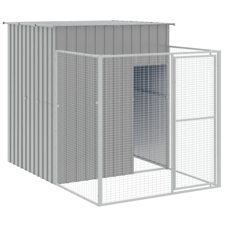 Niche pour chien avec cour gris clair 165x863x181 cm - 6