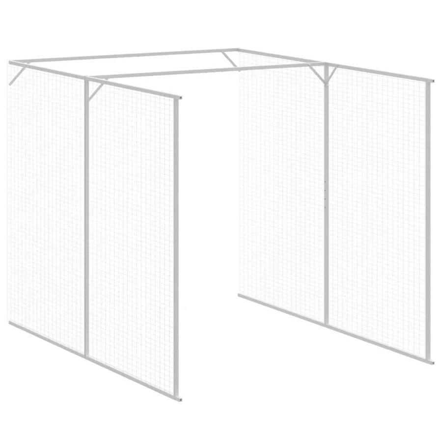 Niche pour chien avec cour gris clair 165x863x181 cm - 7