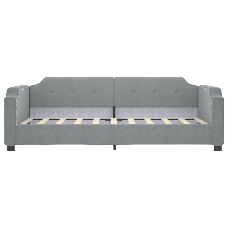Lit de repos gris clair 100x200 cm tissu - 3