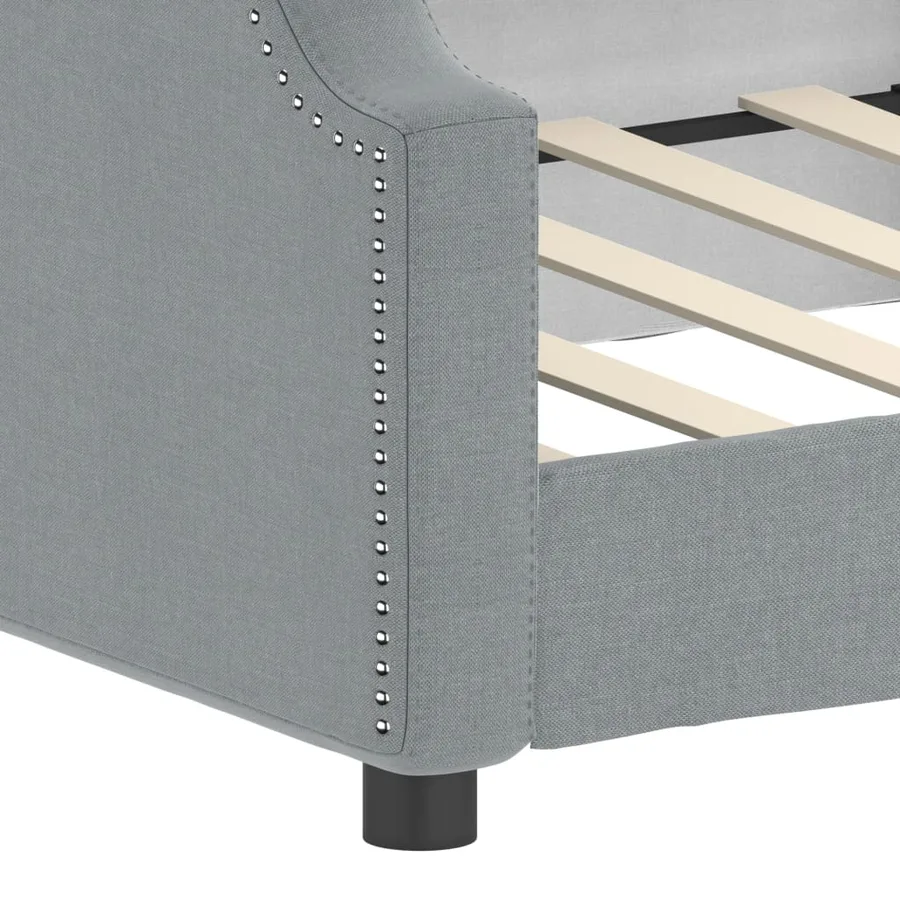 Lit de repos gris clair 100x200 cm tissu - 6