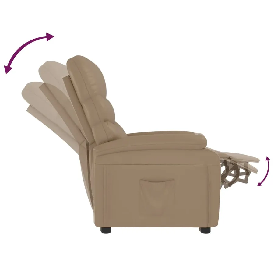 Fauteuil inclinable Cappuccino Similicuir - 6