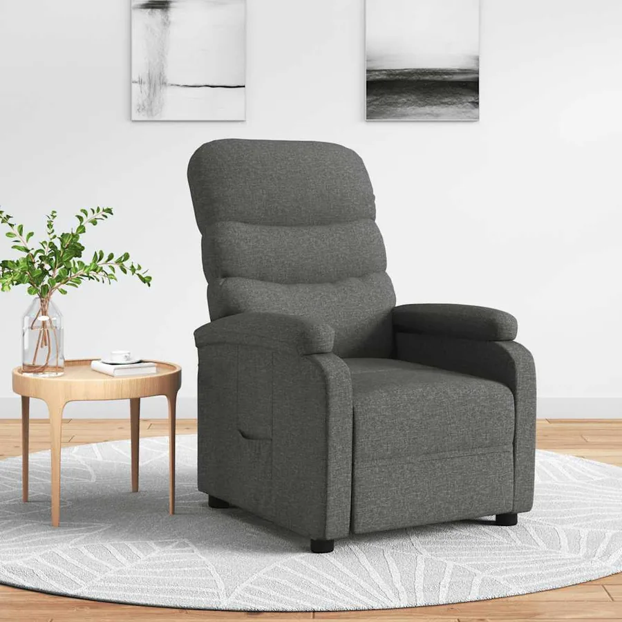Fauteuil inclinable Gris foncé Tissu