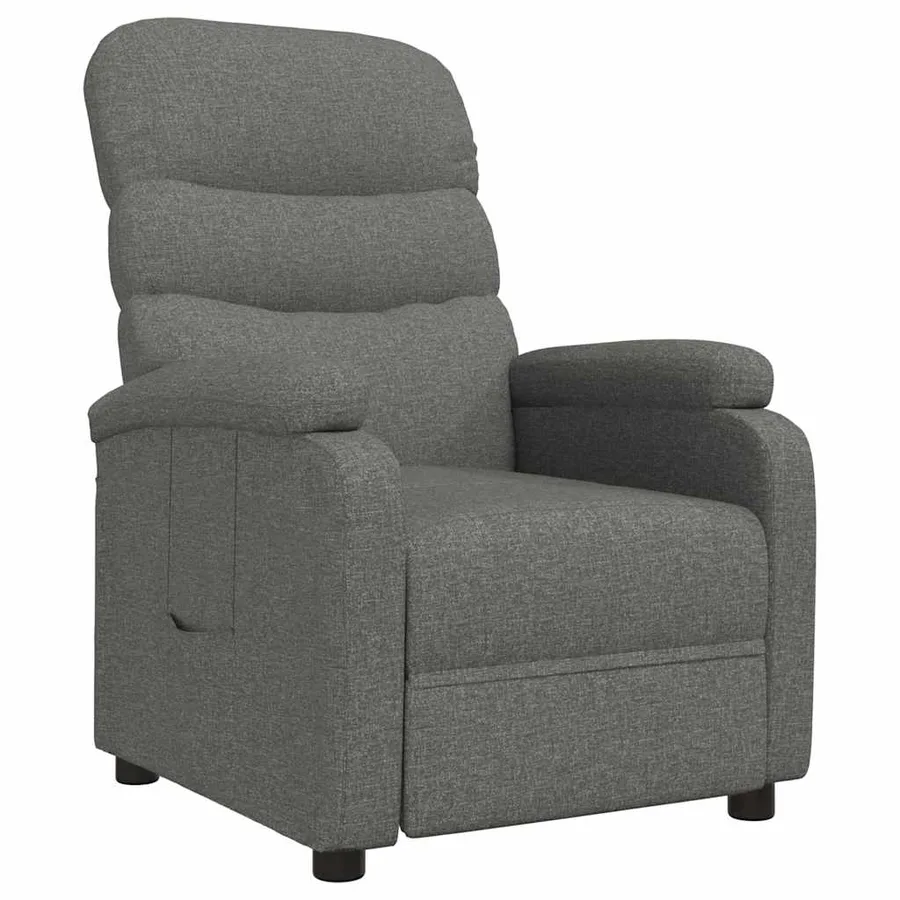 Fauteuil inclinable Gris foncé Tissu - 2