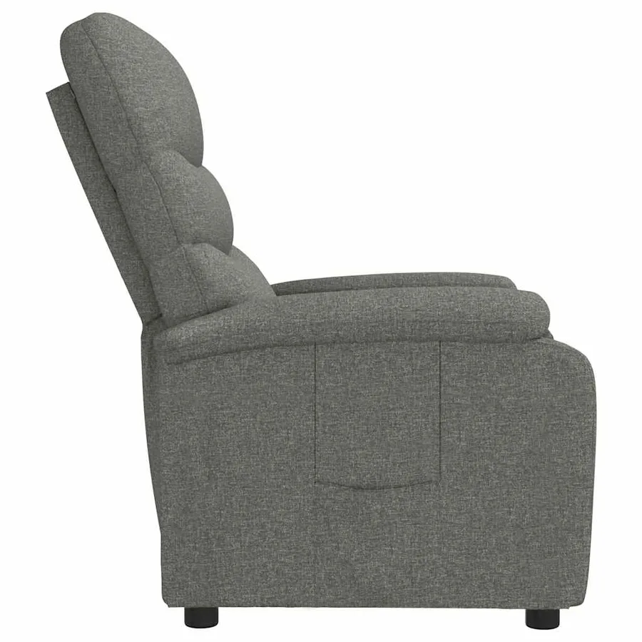 Fauteuil inclinable Gris foncé Tissu - 4