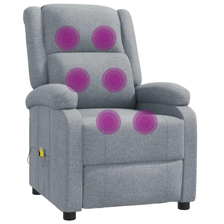 Fauteuil de massage Gris clair Tissu - 6