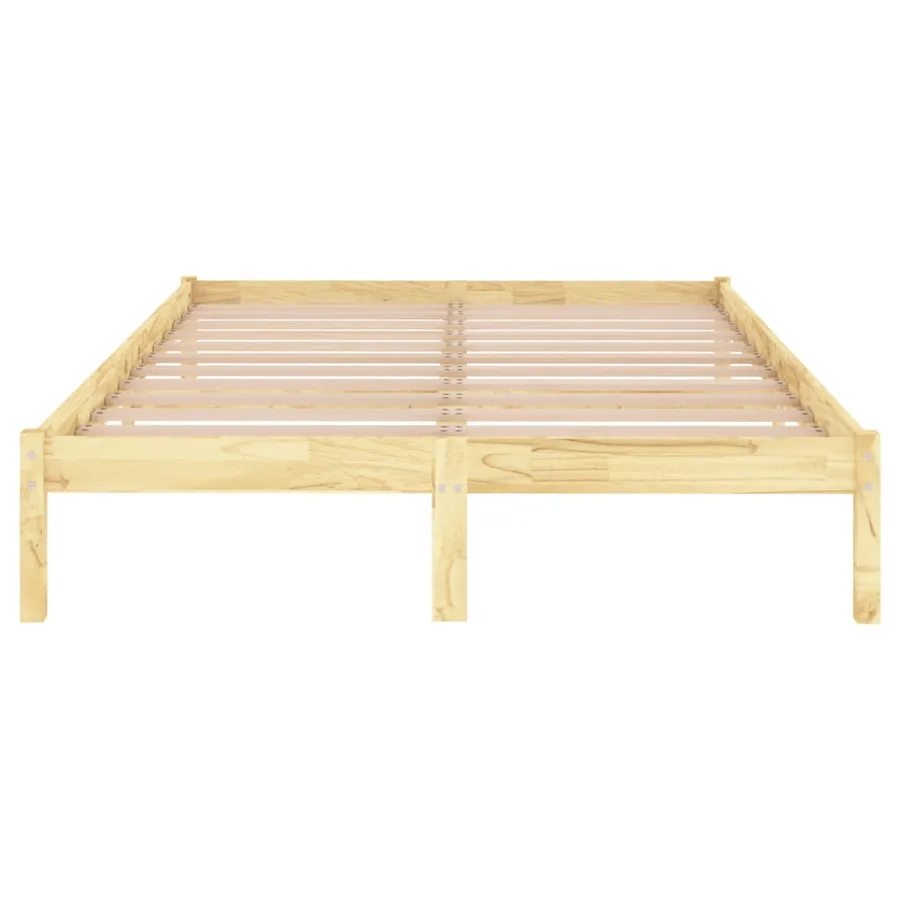 Cadre de lit sans matelas bois massif - 4