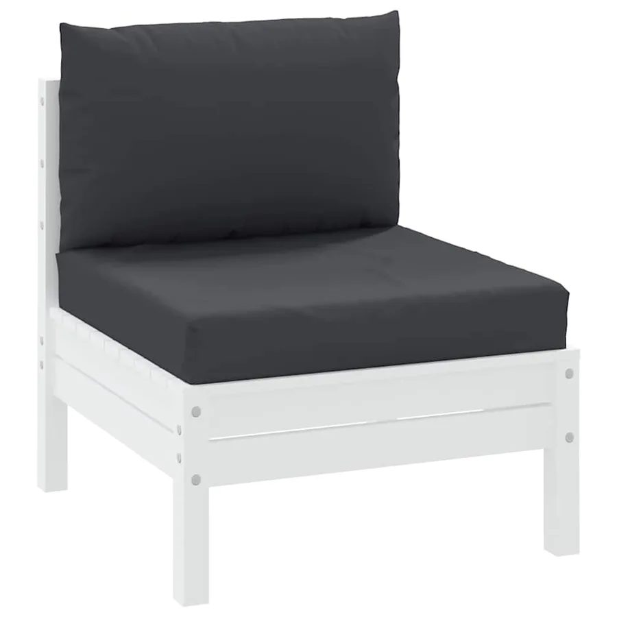 Coussins de palette lot de 2 noir tissu oxford - 3