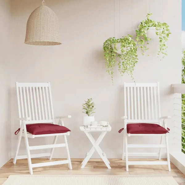 Coussins de palette lot de 2 rouge bordeaux 50x50x7 cm