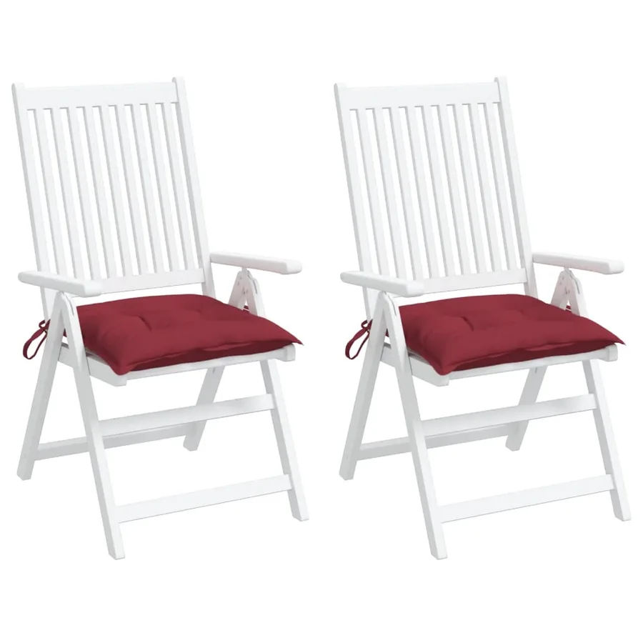 Coussins de palette lot de 2 rouge bordeaux 50x50x7 cm - 4