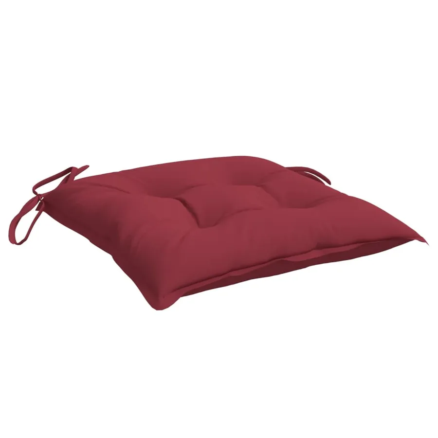 Coussins de palette lot de 2 rouge bordeaux 50x50x7 cm - 5