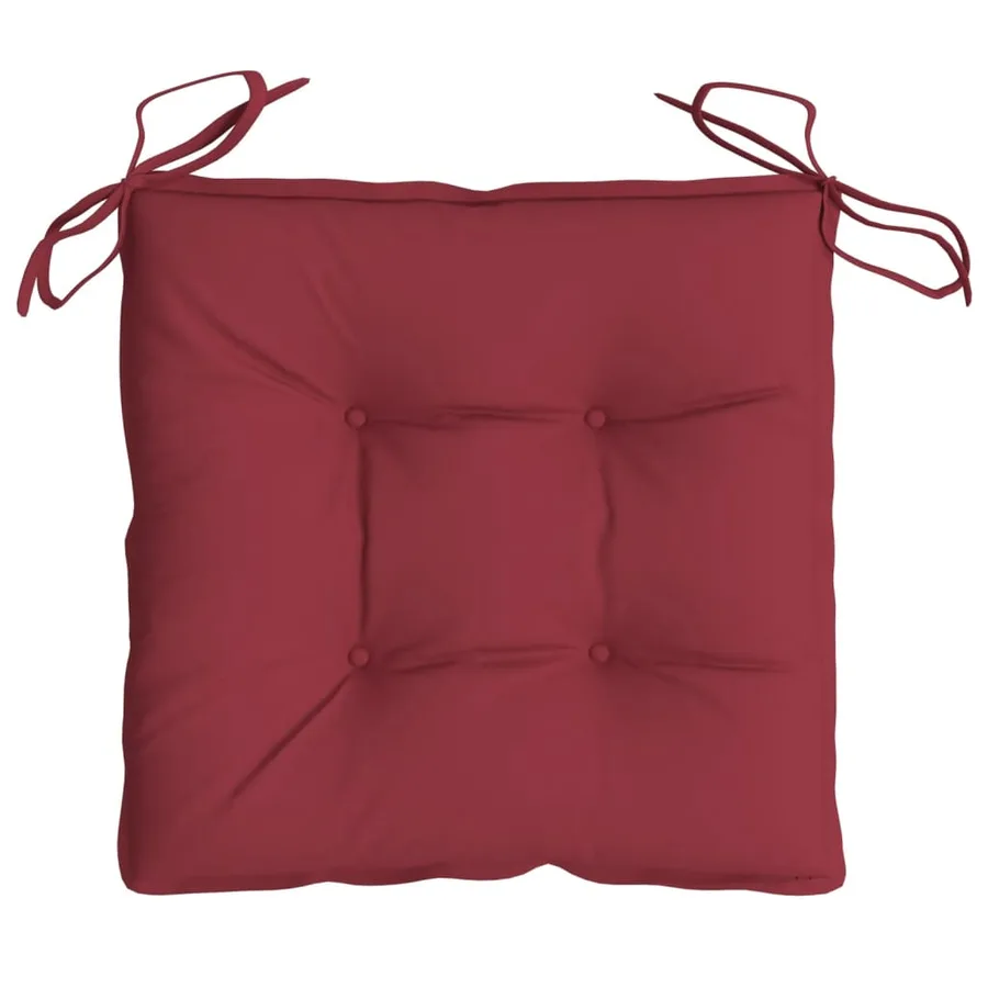 Coussins de palette lot de 2 rouge bordeaux 50x50x7 cm - 6
