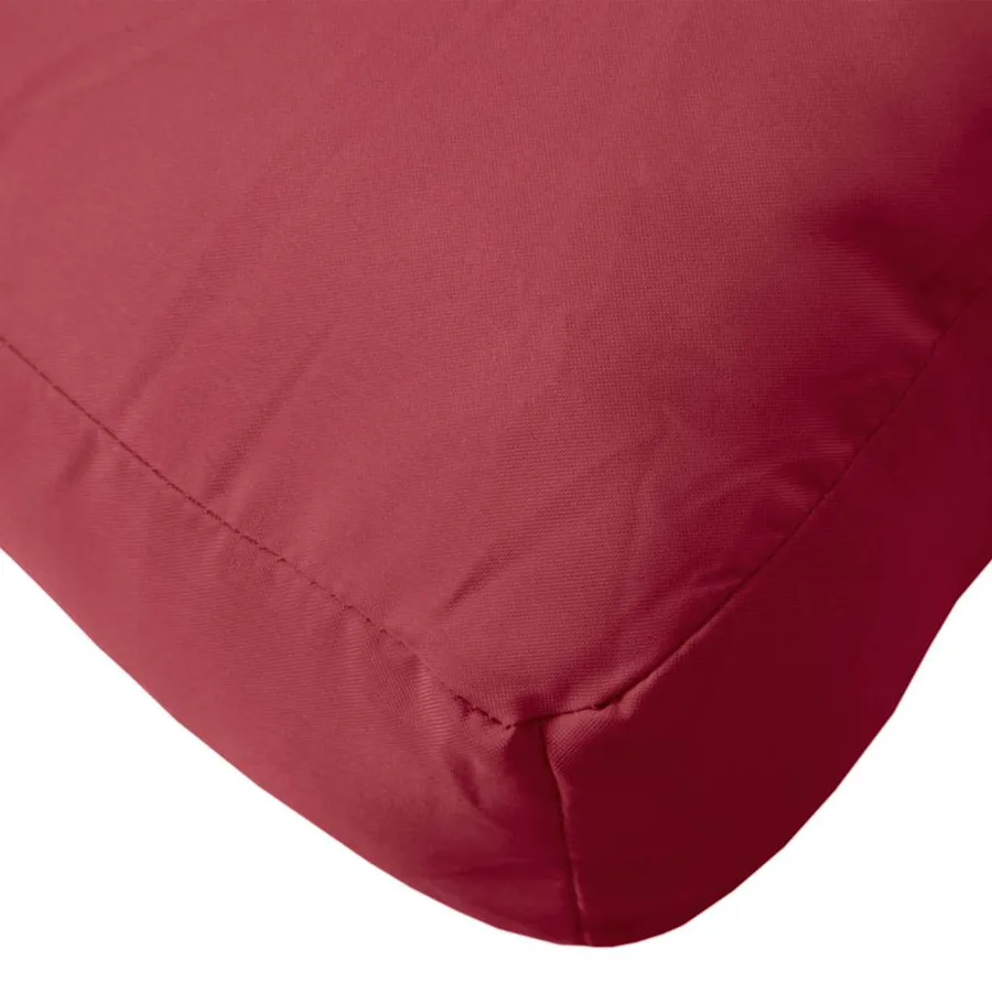 Coussins de palette lot de 3 rouge bordeaux tissu oxford - 8