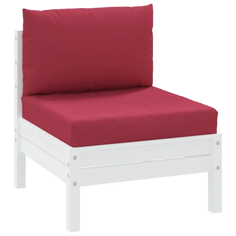 Coussins de palette lot de 2 rouge bordeaux tissu oxford - 3