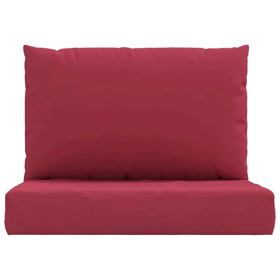 Coussins de palette lot de 2 rouge bordeaux tissu oxford - 4