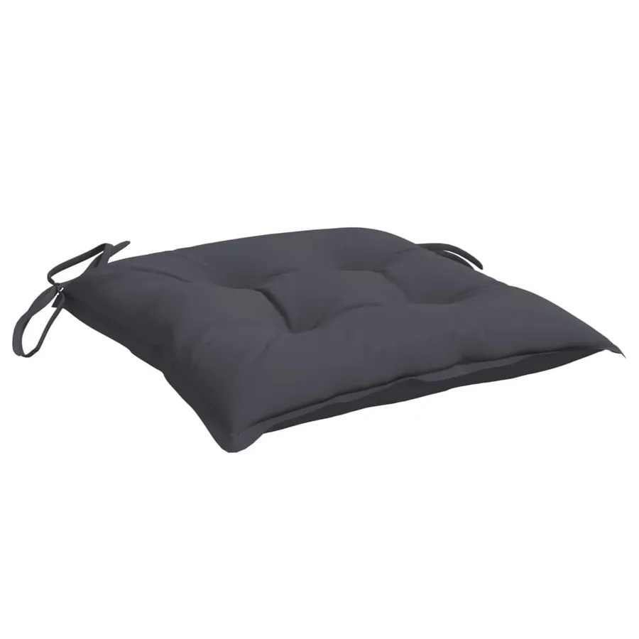 Coussins de chaise lot de 6 anthracite 40x40x7 cm - 5