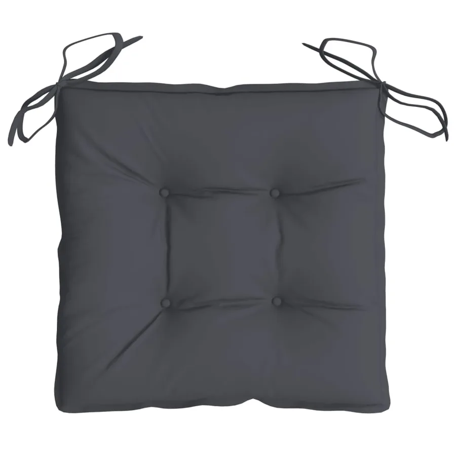 Coussins de chaise lot de 6 anthracite 40x40x7 cm - 6
