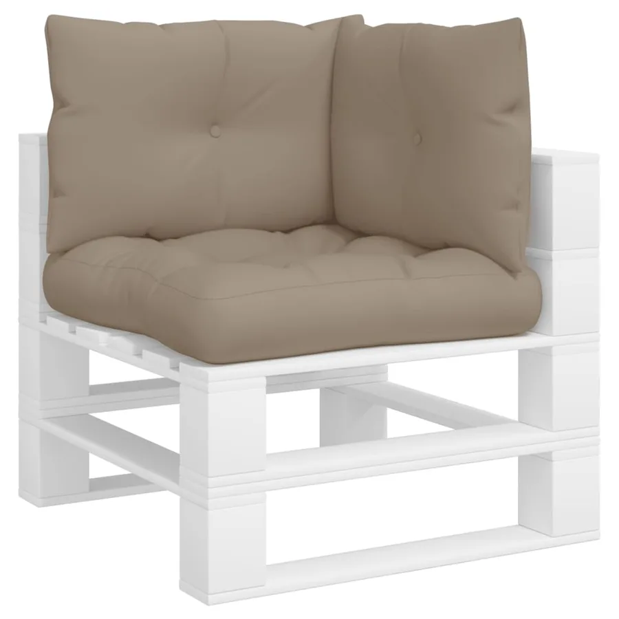 Coussins de palette lot de 3 taupe tissu - 3