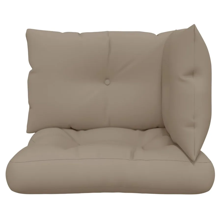 Coussins de palette lot de 3 taupe tissu - 4