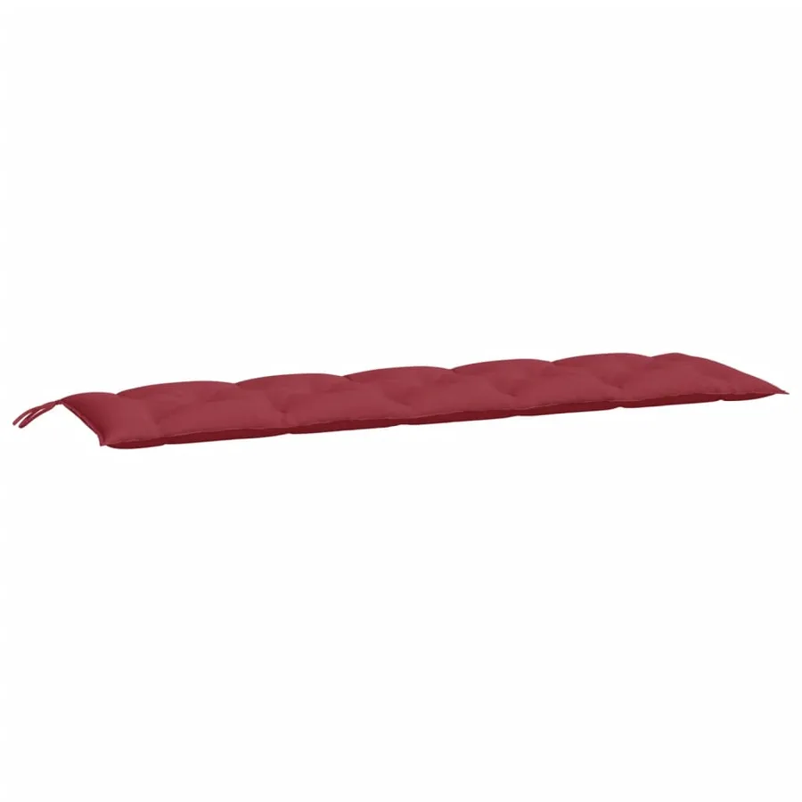 Coussin de banc de jardin rouge bordeaux 180x50x7 cm - 2