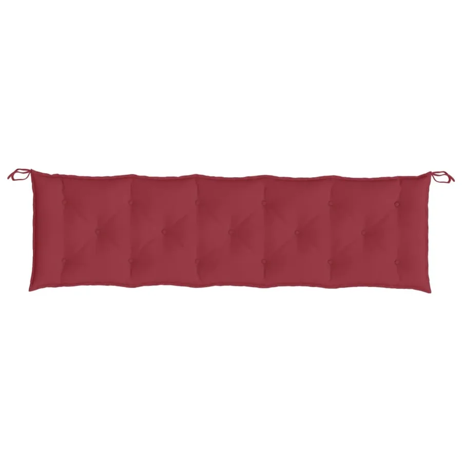 Coussin de banc de jardin rouge bordeaux 180x50x7 cm - 4