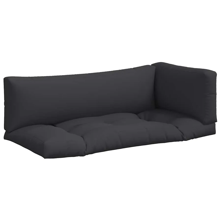 Coussins de palette lot de 3 noir tissu - 2