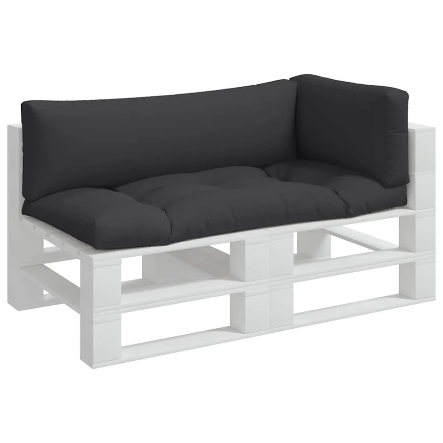Coussins de palette lot de 3 noir tissu - 3