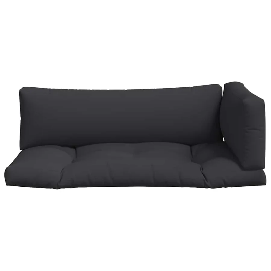 Coussins de palette lot de 3 noir tissu - 4