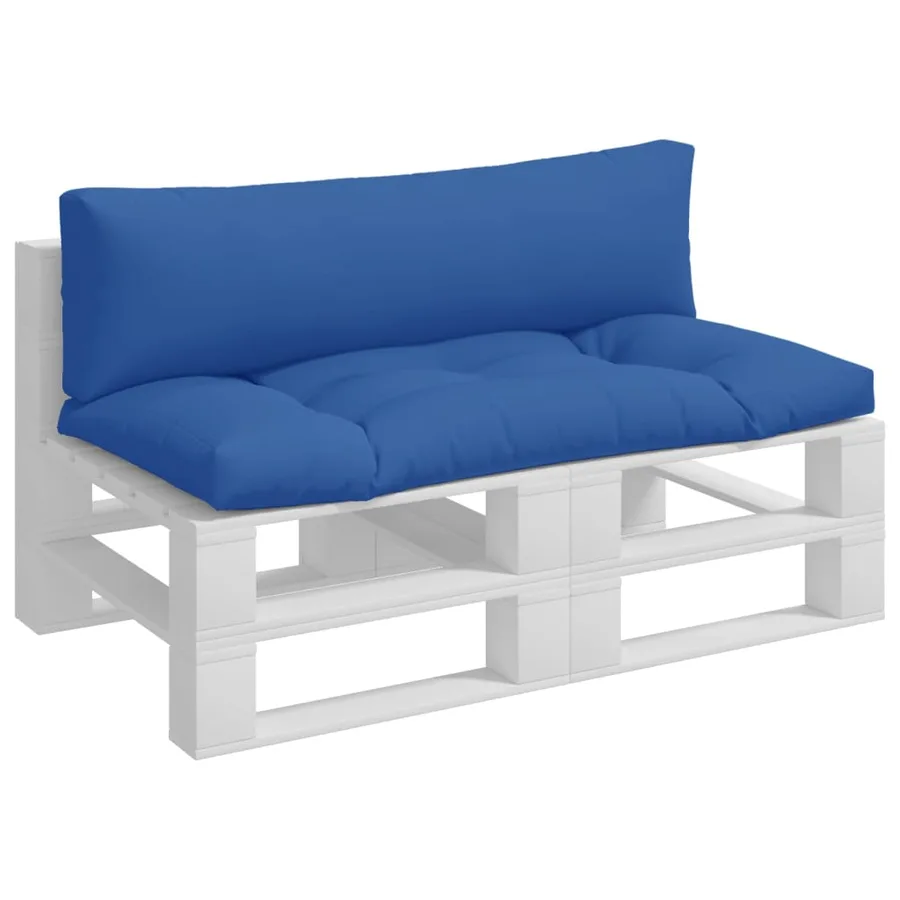 Coussins de palette lot de 2 bleu tissu - 3