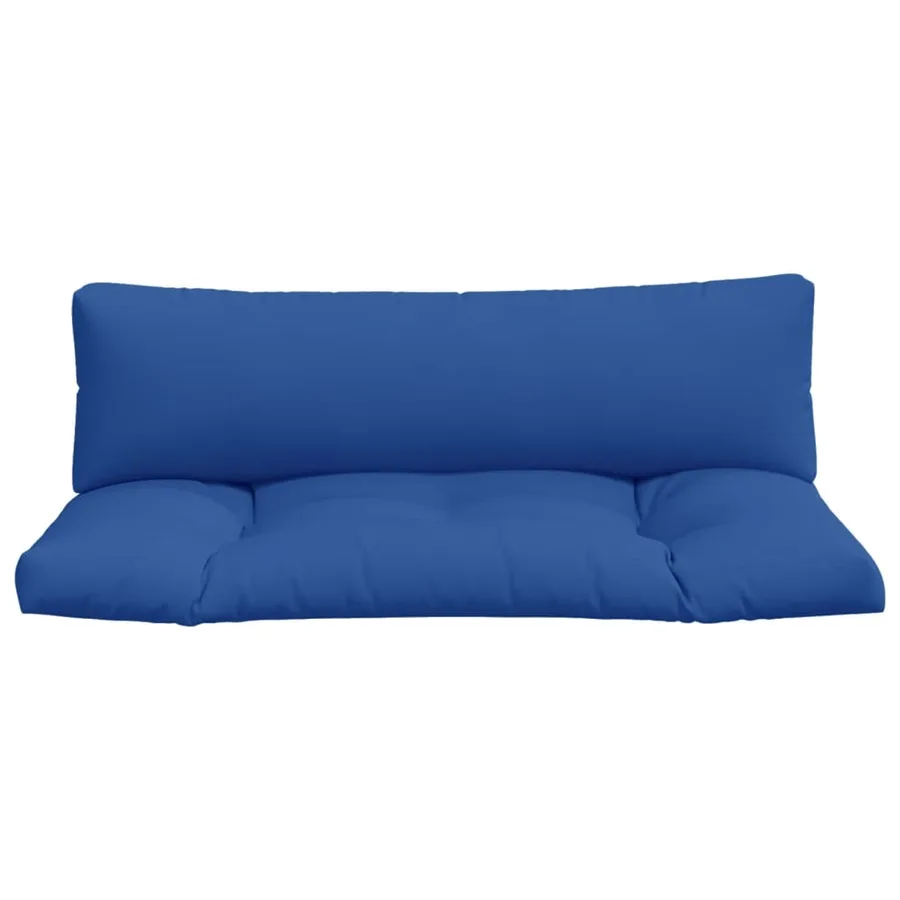 Coussins de palette lot de 2 bleu tissu - 4
