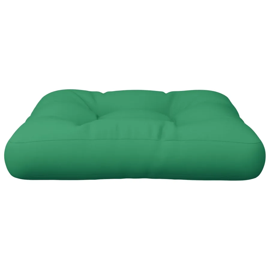 Coussin de palette vert 58x58x10 cm tissu - 5