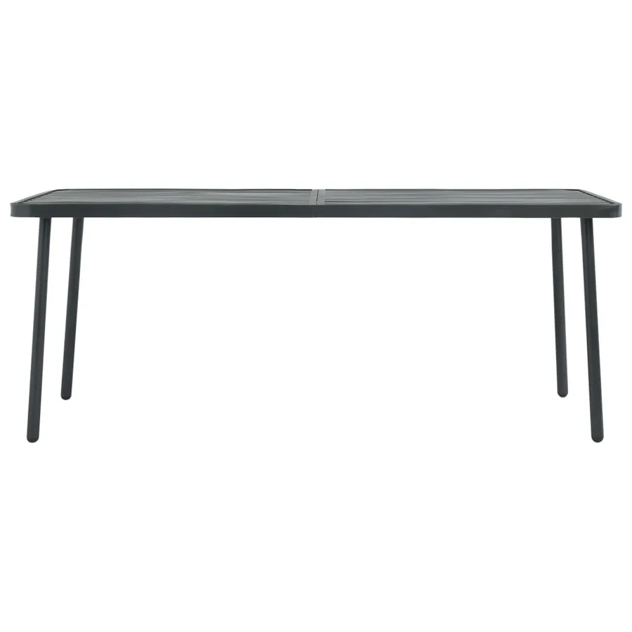 Table de jardin Gris foncé 180x83x72 cm Acier - 2