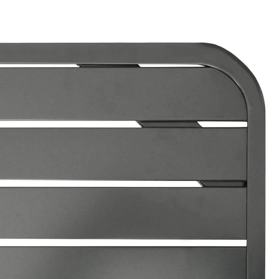 Table de jardin Gris foncé 180x83x72 cm Acier - 4