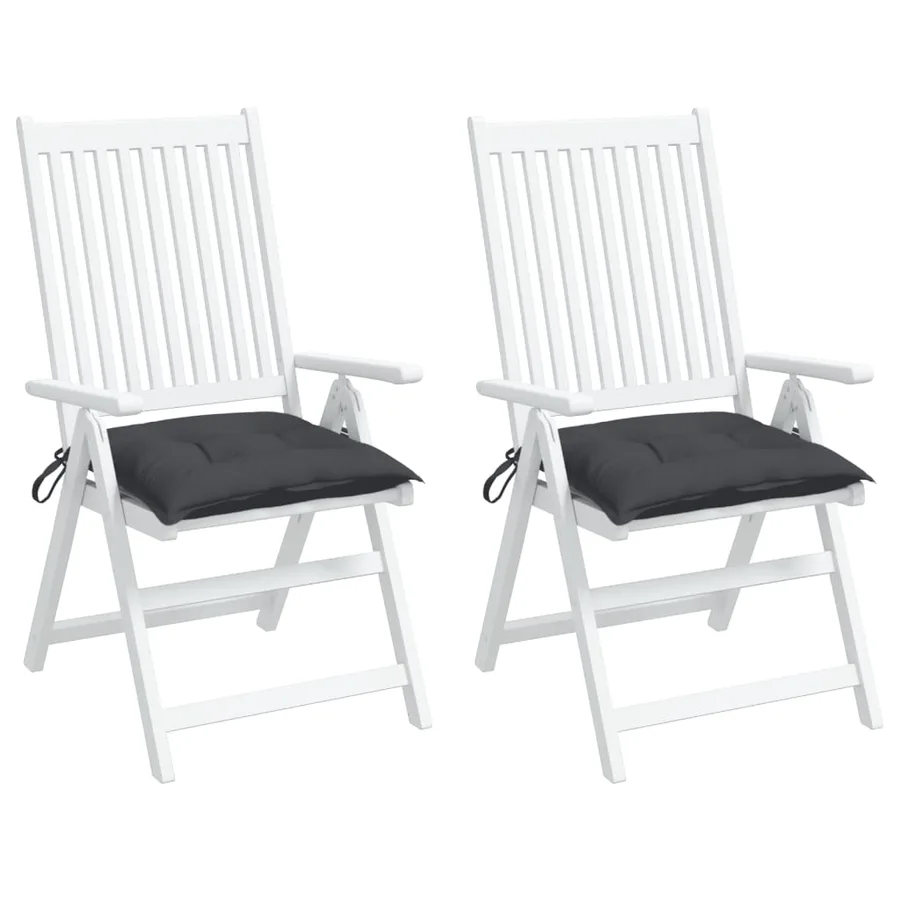 Coussins de chaise lot de 2 anthracite 40x40x7 cm tissu oxford - 4