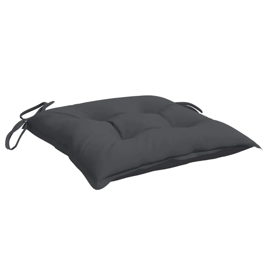 Coussins de chaise lot de 2 anthracite 40x40x7 cm tissu oxford - 5