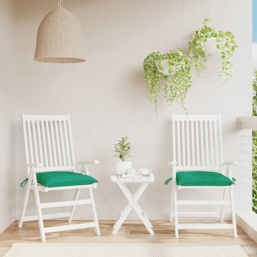 Coussins de palette lot de 2 vert 50x50x7 cm tissu oxford