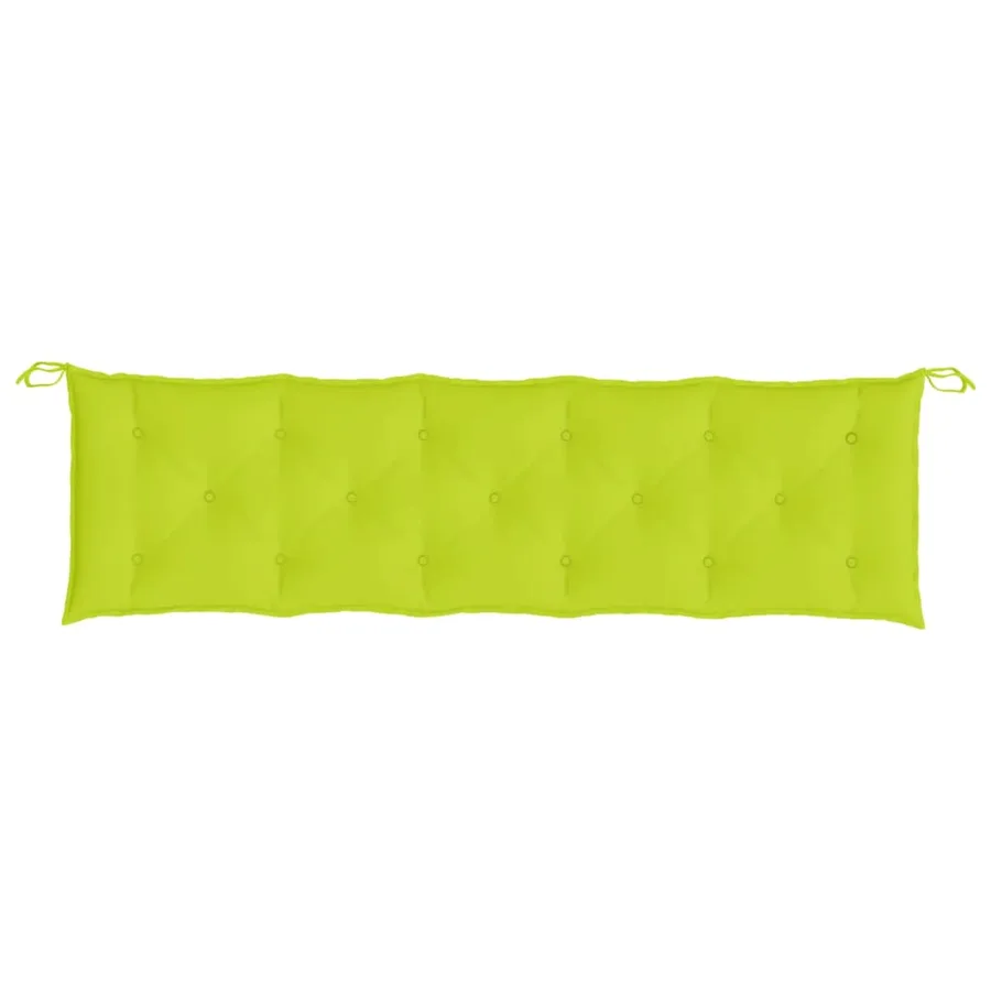 Coussin de banc de jardin vert brillant 180x50x7cm tissu oxford - 4