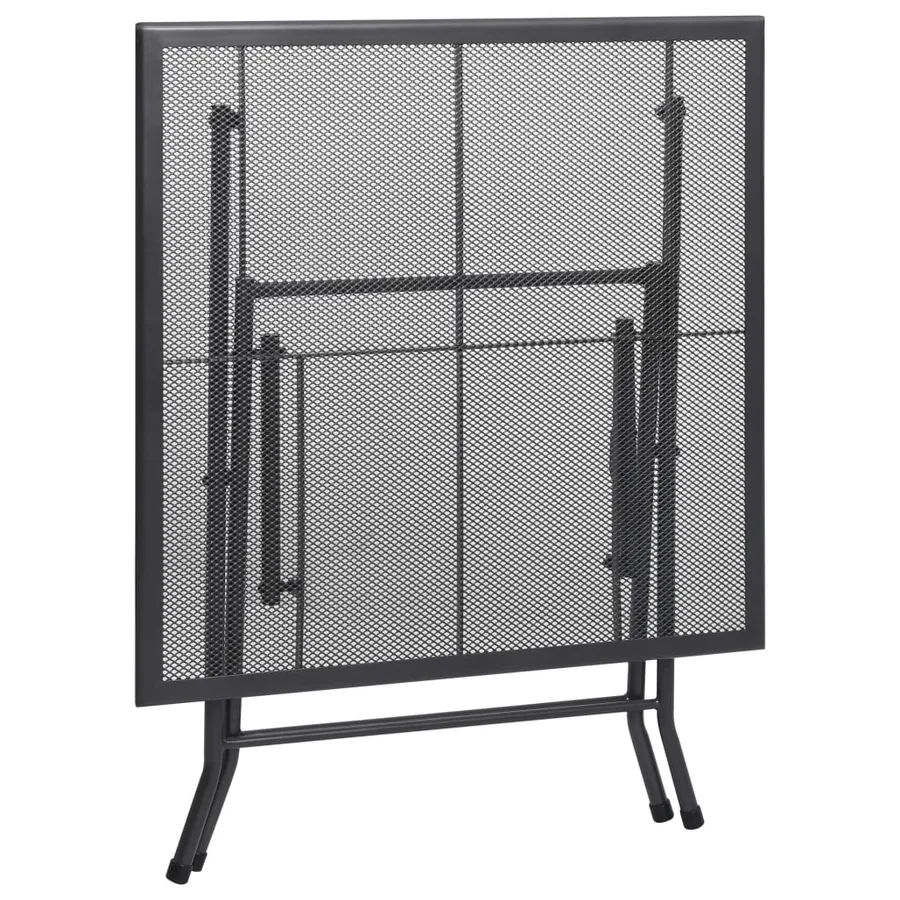 Table pliable en maille 80x80x72 cm Acier Anthracite - 4