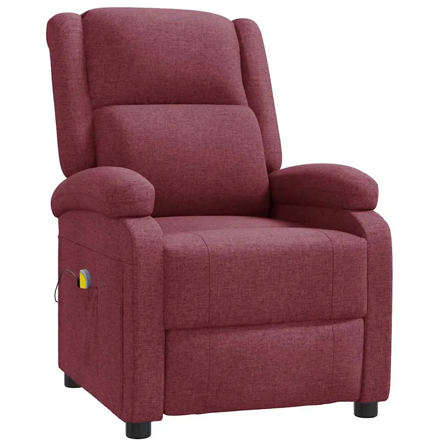 Fauteuil de massage Rouge bordeaux Tissu - 3